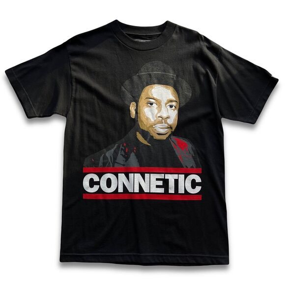 Connetic Run DMC Mens Black Crewneck Streetwear Graphic Tshirt. Rap Tee Hip Hop - Picture 1 of 4